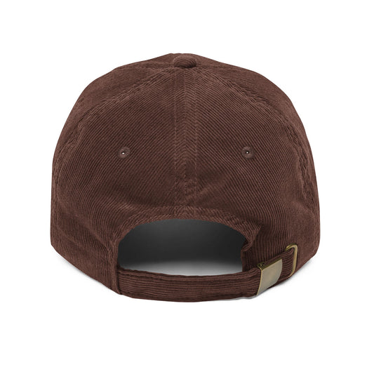 Brown Vintage Corduroy Cap - Grow Together Embroidered