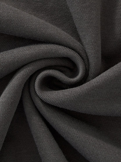 Boxy Half-Sleeve Raw-Edge T-Shirt